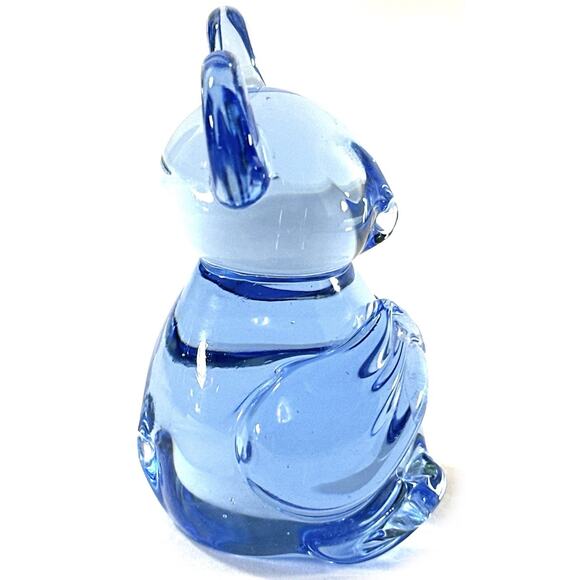 Fenton Style Blue Art Glass Koala Bear Figurine 2.5” Hand Blown Glass Animal - Picture 4 of 7